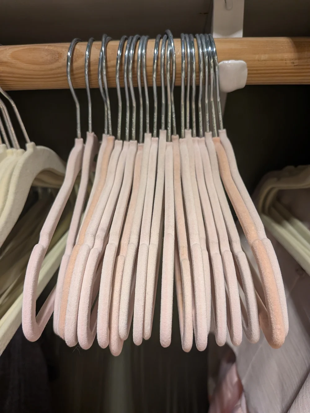 Plush Velvet Non-Slip Closet Hangers - Pastel Multi (Set)